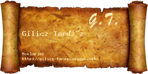 Gilicz Taráz névjegykártya